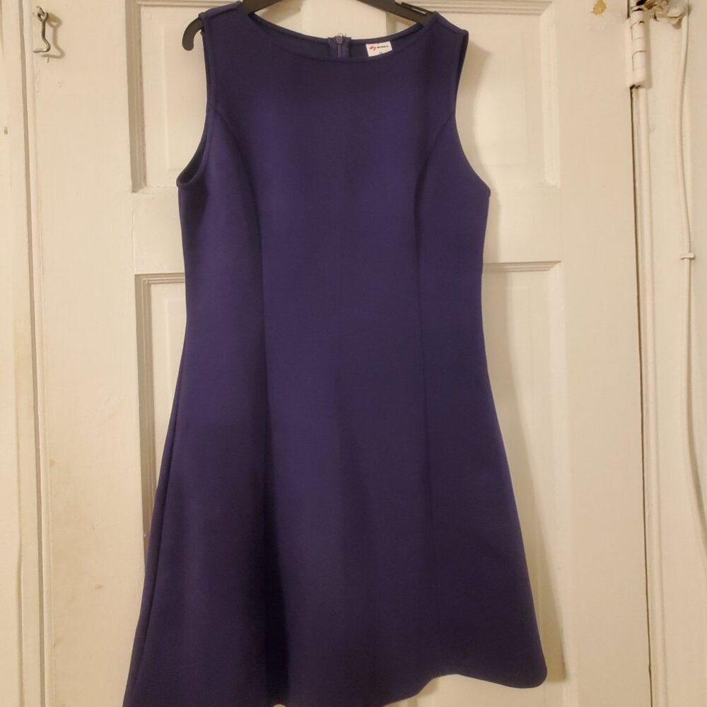 Navy A-Line Sleeveless Boat Neck Mini Dress (NWT)